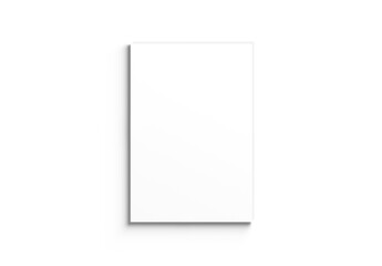 Magazine cover isolated on transparent background. Cut out blank brochure mockup 3D rendering