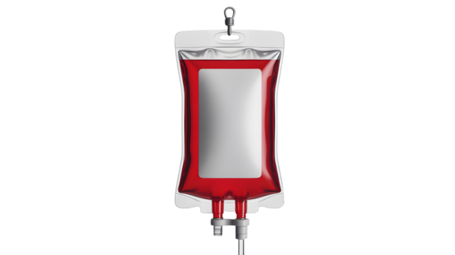 Lifesaving blood bag for medical treatment, supporting healthcare and hospital needs now
