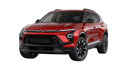 Fototapeta premium Experience the thrill of the road with this stunning red SUV, designed for modern adventures