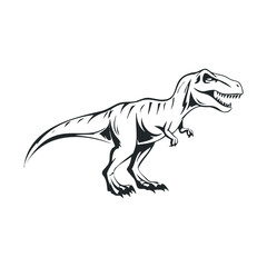 Fototapeta premium A fierce Tyrannosaurus Rex is shown roaring.