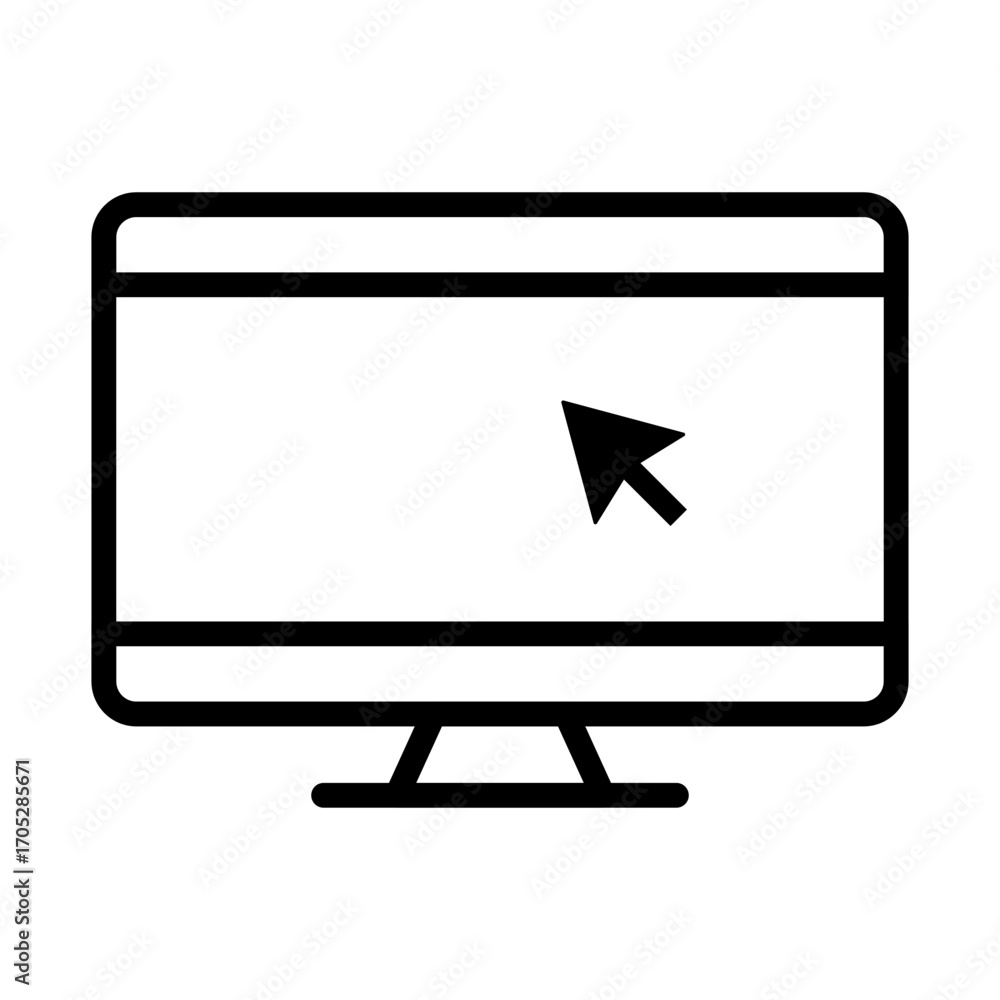 Aufkleber set of laptop vector icons on differents style. notebook screen. monitor icon for graphic design pro