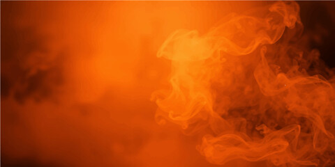 A hot inferno of swirling orange and red flames with a smoking texture, creating a beautiful and dramatic burning pattern for a background illustration © alien