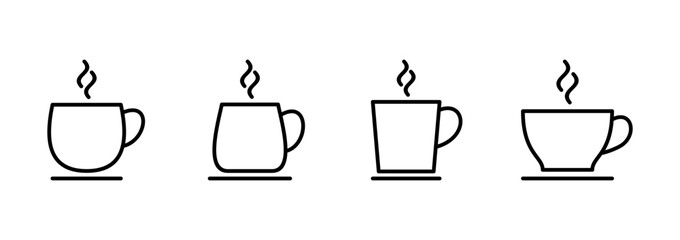 coffee cup icon vector. cup a coffee sign and symbol