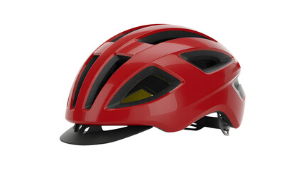 Red bike helmet promotes safety and style for cycling adventures, perfect for outdoor sports