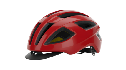 Red bike helmet promotes safety and style for cycling adventures, perfect for outdoor sports