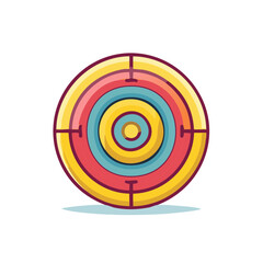 Colorful Target with Concentric Rings, Aim, Accuracy, and Precision in Abstract Visuals - Symbol and Graphic
