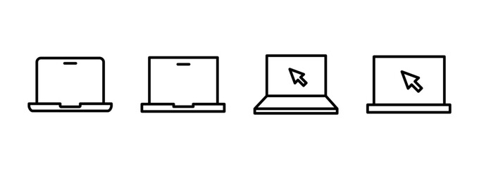 Laptop icon vector. computer sign and symbol
