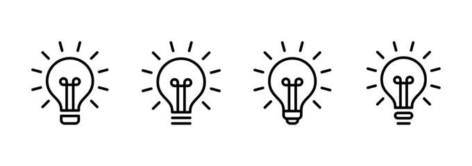 Lamp icon vector. Light bulb sign and symbol. idea symbol.