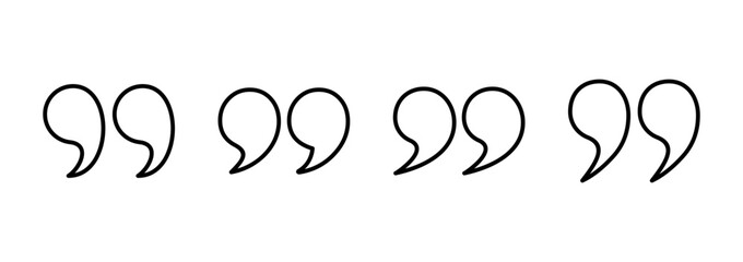 Quote icon vector. Quotation mark sign and symbol