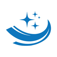 Professional minimalist cleaning company logo design for window cleaning and janitorial services