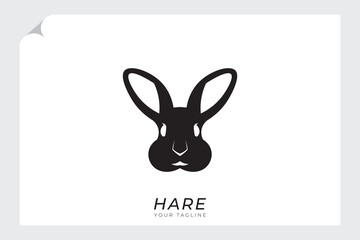 Abstract hare head logo, hare head logo with simple design