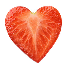 Heart-Shaped Strawberry Slice: Perfect for Valentine's Day or Romantic Recipes