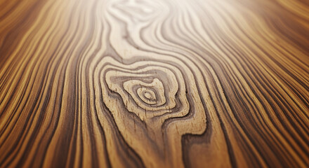   A hyper-realistic, macro shot of a single piece of timber. The focus is on the intricate, detailed patterns of the wood grain, highlighting the natural beauty and uniqueness of the material. The lig