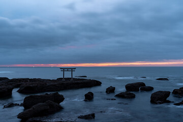 [茨城県]夜明け前の大洗磯前神社