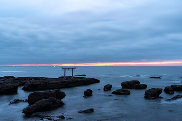 [茨城県]夜明け前の大洗磯前神社