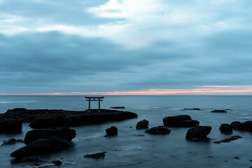 [茨城県]夜明け前の大洗磯前神社