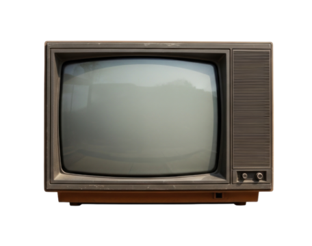 Old CRT Television Isolated PNG Transparent