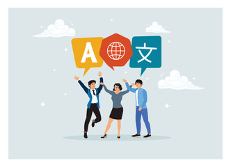 Diverse teams collaborate and communicate in diverse languages.