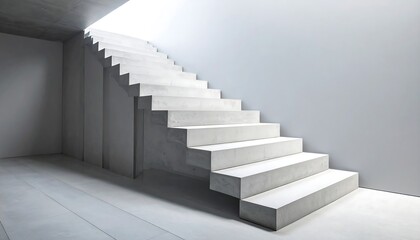 Fototapeta premium Modern staircase in minimalist interior