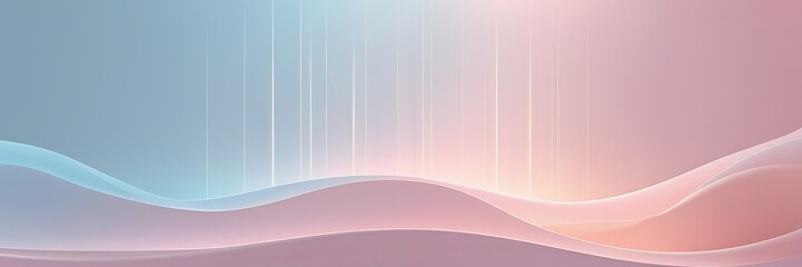 Naklejka premium soft pastel waves with glowing lines creating serene atmosphere
