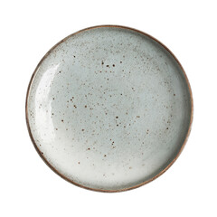 Light gray speckled dinner plate