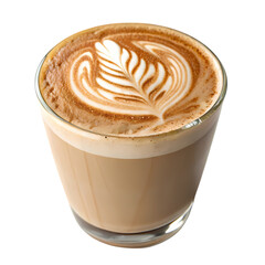 Latte Art: Exquisite Coffee Beverage in Glass - Cafe Menu Inspiration