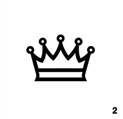Simple black outline crown graphic (5)