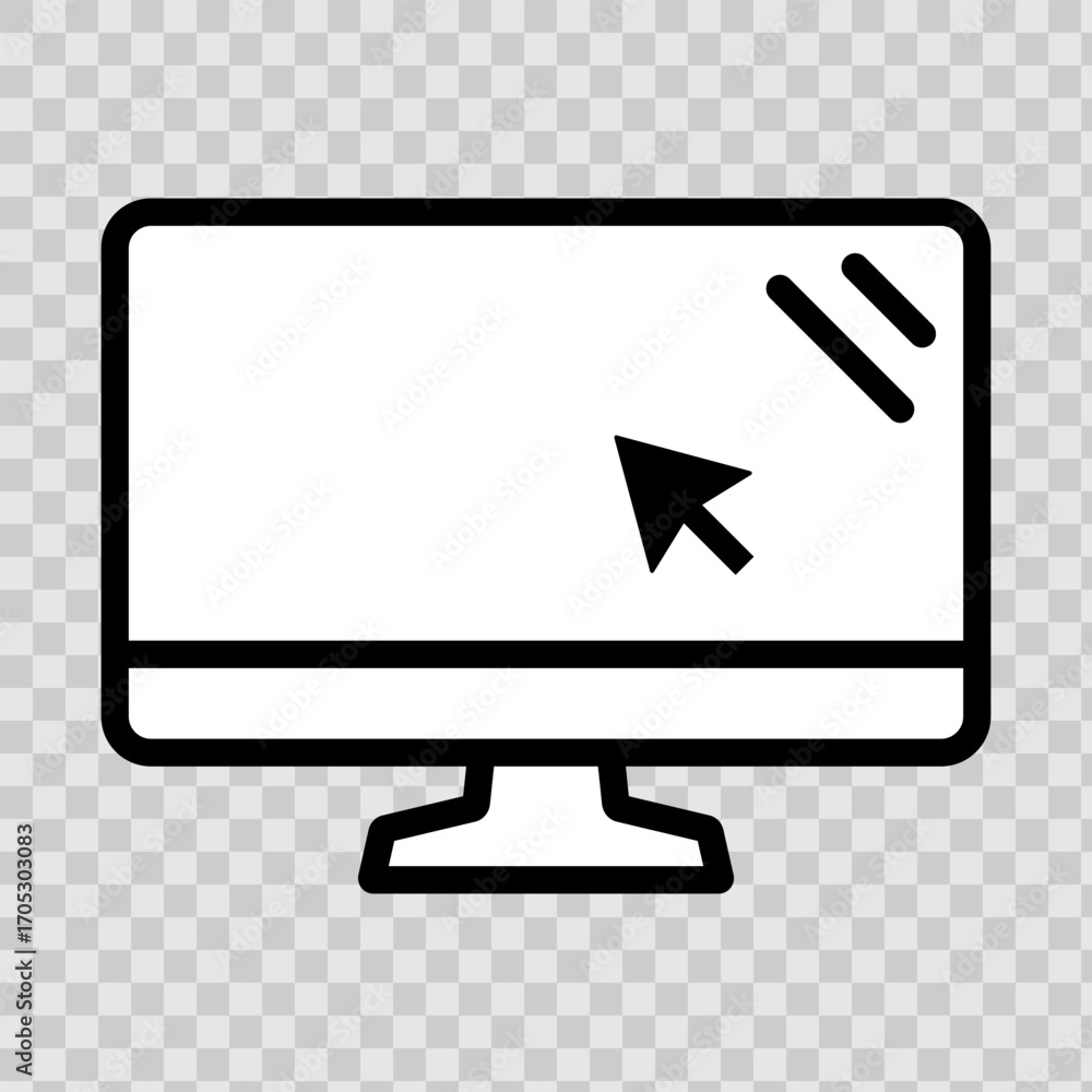 Aufkleber set of laptop vector icons on differents style. notebook screen. monitor icon for graphic design pro