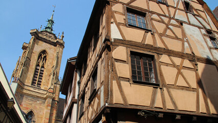medieval church (st martin collegiate) in colmar in alsace in france 