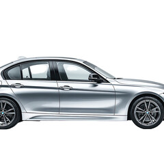 Silver sedan car isolated on transparent background cutout