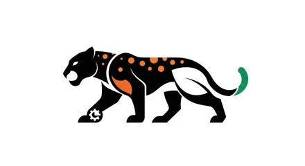 Obraz premium Majestic Panther: A Symbol of Strength and Sustainability