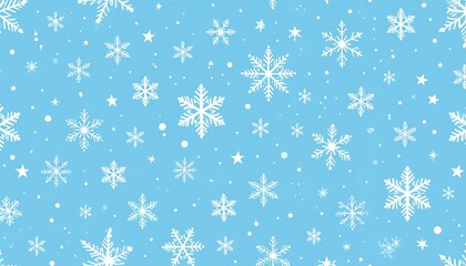 Seamless Pattern Snowflakes and Christmas Ornaments