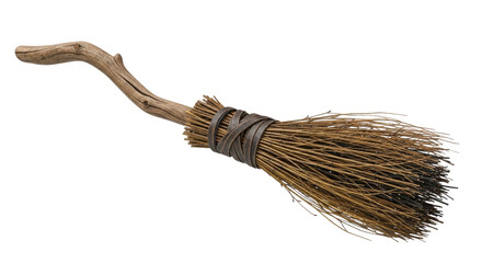 Wooden Witch Broom Isolated Transparent PNG