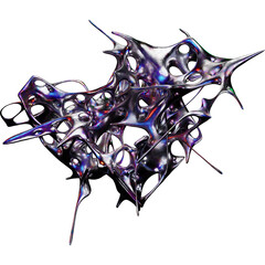 Amazing 3D chrome metallic futuristic style perfect for logo design poster or digital art