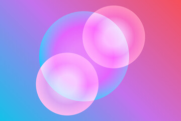 Abstract glowing pink bubble background