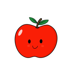 red apple vector illustration