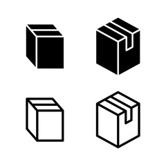 Box icon vector illustration. box sign and symbol, parcel, package