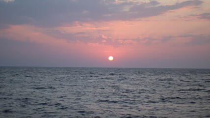 sunset over the sea