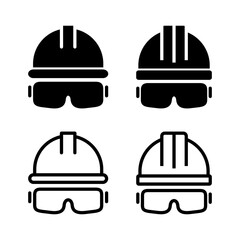 Helmet icon vector illustration. Motorcycle helmet sign and symbol. Construction helmet icon. Safety helmet