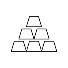 Gold Stack Vector icon which can easily modify or edit