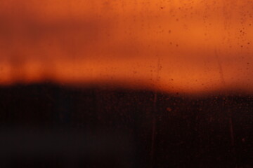sunset in the city