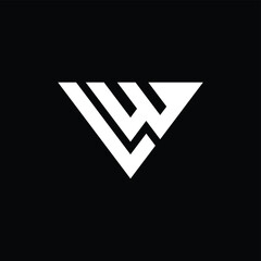 Letter LW Triangle Logo