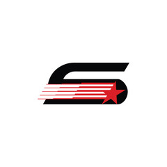 Letter S Shooting Star
