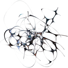 Radiant 3D chrome metallic futuristic style perfect for logo design poster or digital art