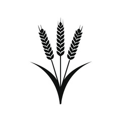 Wheat Stalks with Leaves Icon Keywords: wheat, grain, agriculture, harvest, food, bread, cereal
