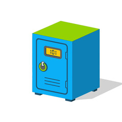 blue plastic container