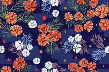 Floral Pattern for fabric, motifs, covers, wrapping, etc.