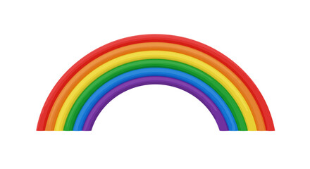 A heart-shaped rainbow illustration with colorful clouds and a bright spectrum of paint