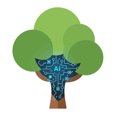 green cross with green leaves