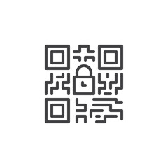 QR login line icon